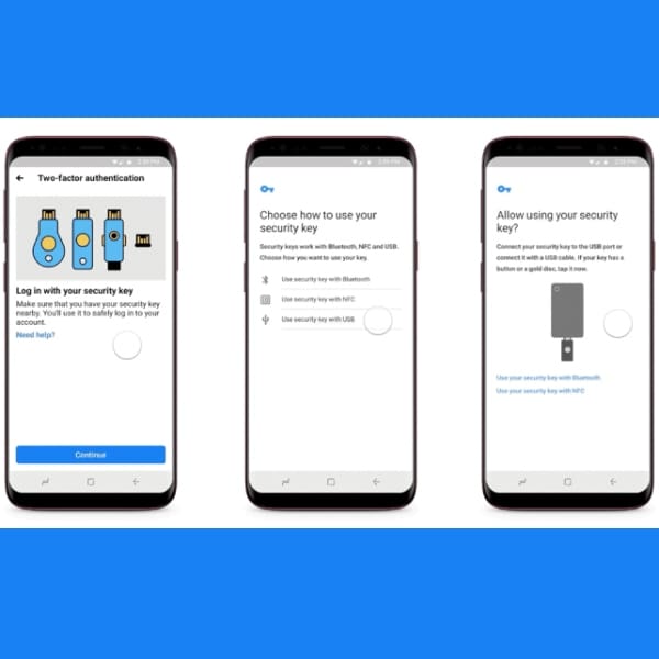 Facebook pedirá llaves de seguridad al iniciar sesión en Android e iOS