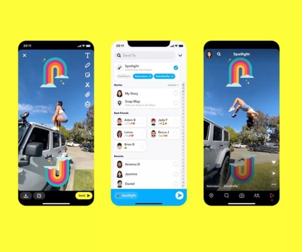 Nuevos videos cortos Spotlight Snapchat TikTok
