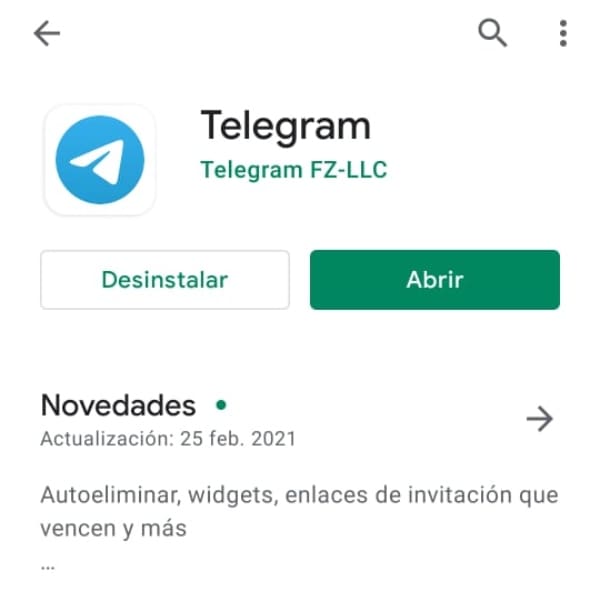 Telegram Google Play app 