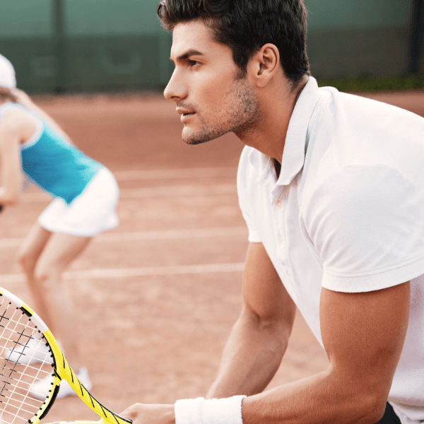 Tenis cancha raqueta hombre 