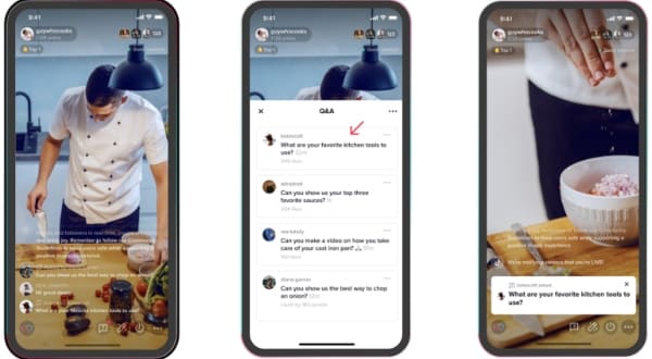 Nueva función preguntas y respuestas transmisiones en vivo TikTok 