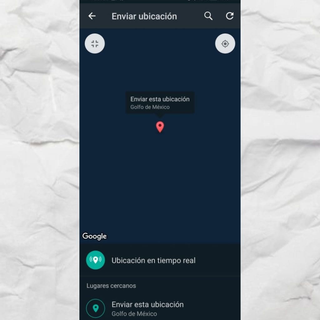 Ubicación en tiempo real WhatsApp 