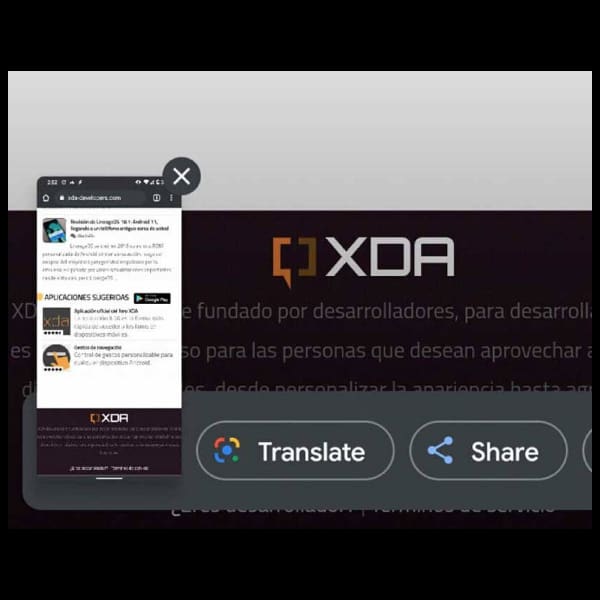 nuevo traductor de capturas de pantalla en android 12