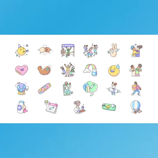 Nuevos stickers de la OMS y WhatsApp