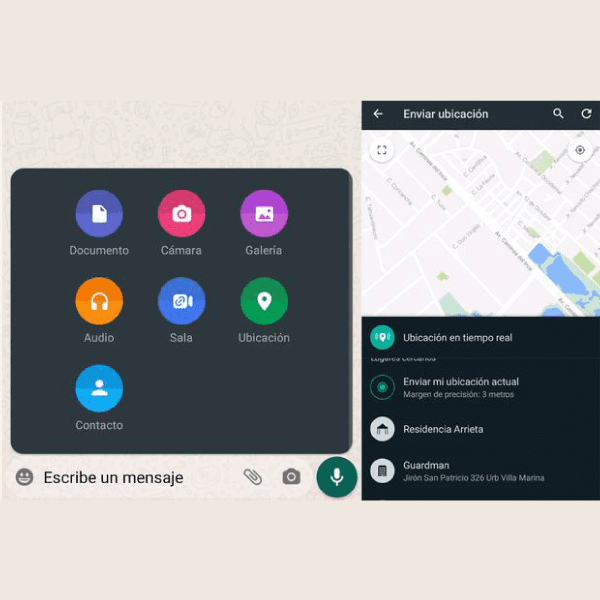 cómo saber si un contacto está cerca usando WhatsApp