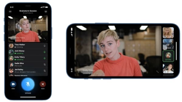Videollamadas grupales, nueva función Telegram, dispositivos móviles 