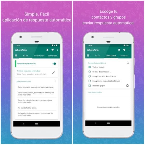 WhatsAuto app Google Play respuestas automáticas WhatsApp 