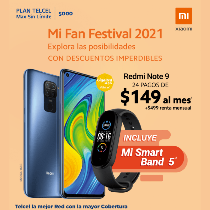 Redmi Note 9 Estrena con Xiaomi y aprovecha el Mi Fan Festival 2021