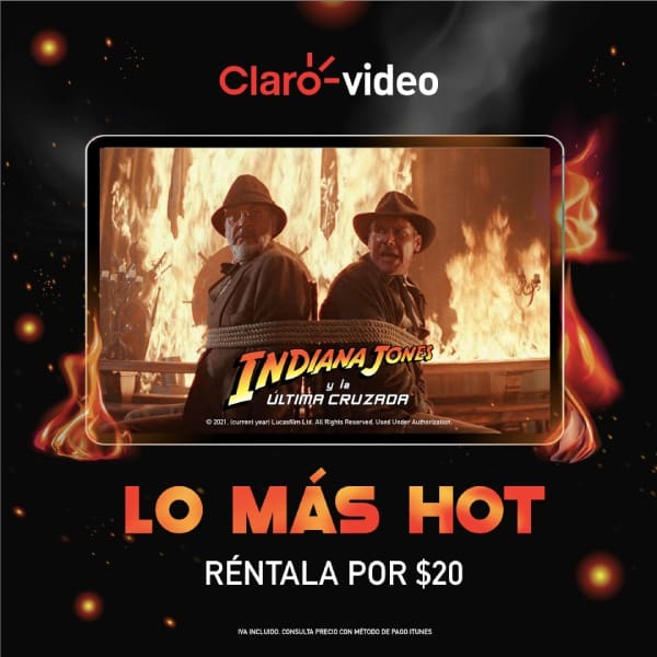 Indiana Jones para rentar en Claro video 