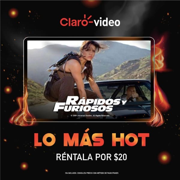 Lo más hot películas Claro video Rápido y Furioso 