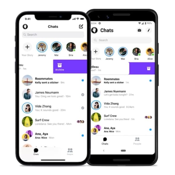 Nuevos mensajes archivados Facebook Messenger 