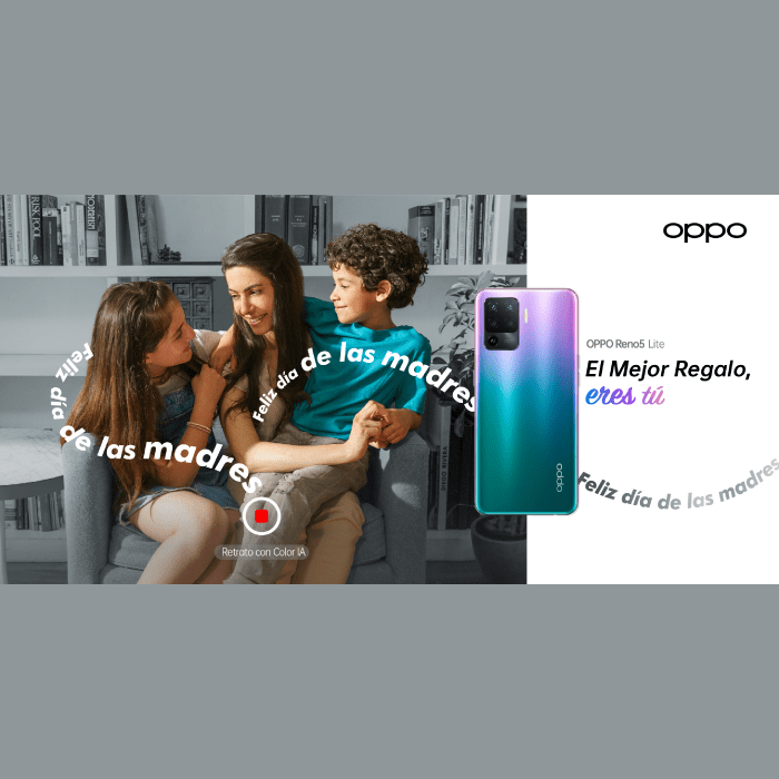 Consiente a mamá con un increíble OPPO Reno5 Lite en su mes especial