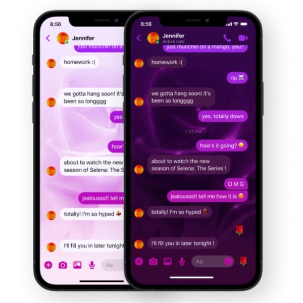 nuevo tema de selena en facebook messenger