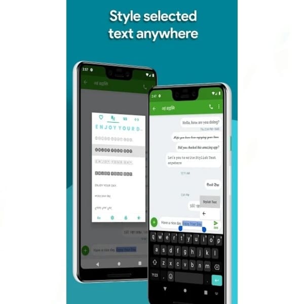 Stylish Text de Google Play para cualquier aplicación 