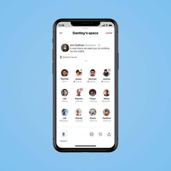 Salas de audio como Clubhouse en Twitter 