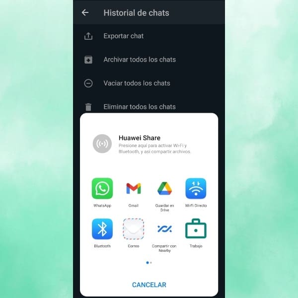 Redes sociales, compartir, exportar conversación