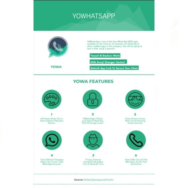 Así luce YOWhatsApp, una APK de WhatsApp 