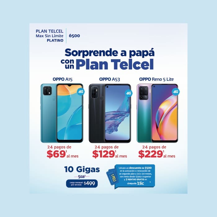 Consiente y sorprende a papá con un nuevo OPPO a un increíble precio en un Plan Telcel Max Sin Límite 6000.- Blog Hola Telcel
