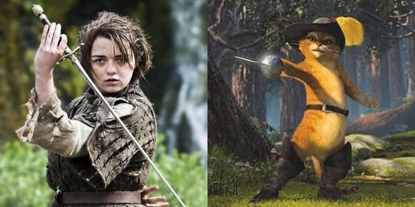 Parecido entre Arya Stark y el Gato con Botas de Shrek.- Blog Hola Telcel 