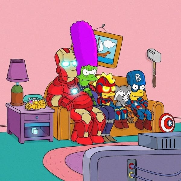 Los Simpson disfrazados como los Vengadores, versión Avengers: Endgame.- Blog Hola Telcel 