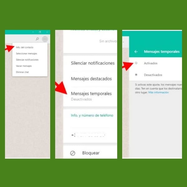 pasos a seguir para activar mensajes temporales en whatsapp web -blog hola telcel