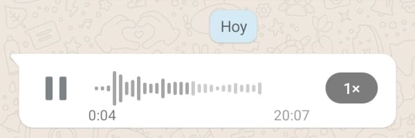 Nuevo diseño de los audios, el cual ya está disponible en el modo beta de WhatsApp.- Blog Hola Telcel 