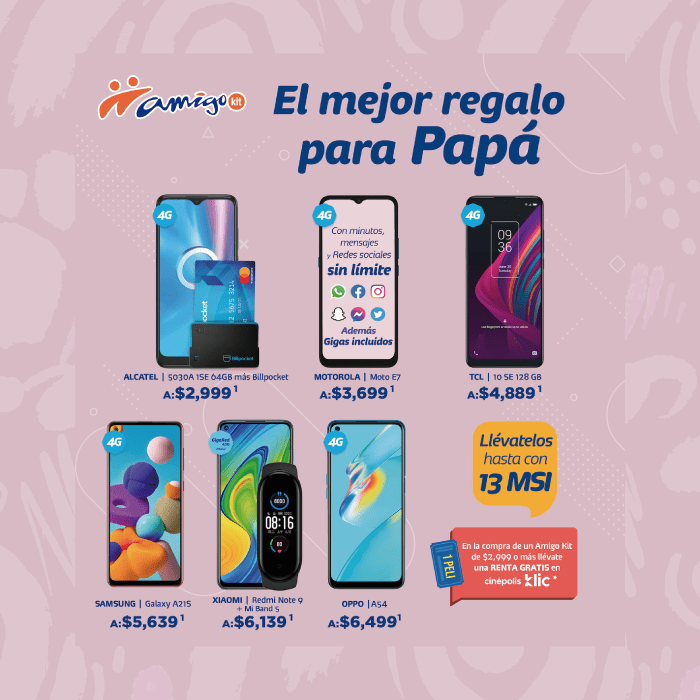 El mejor regalo para papá lo encuentras en Amigo Kit con Telcel, en donde puedes consentirlo con un equipo participante y pagarlo en hasta 13 meses sin intereses- Blog Hola Telcel