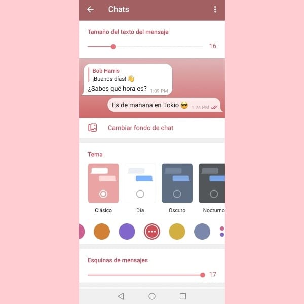 Herramientas que se pueden configurar desde el menú de Chats de Telegram- Blog HolaTelcel 