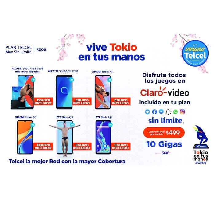 Activa o renueva un Plan Telcel y disfruta de todos los beneficios y un nuevo equipo para vivir Tokio en tus manos. Vigencia al 28 de julio de 2021.- Blog Hola Telcel