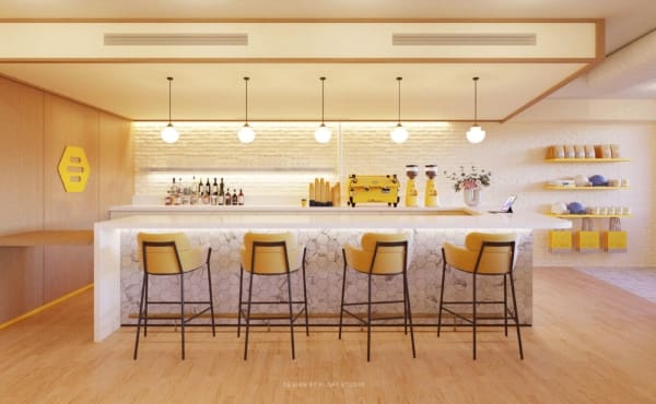 Bar de cócteles en Bumble Brew, el nuevo establecimiento de la app en Nueva York.- Blog Hola Telcel