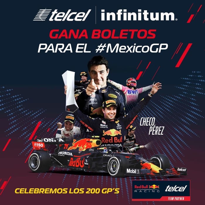 Dinámica Telcel para ganar los boletos de México GP, Checo Pérex.- Blog Hola Telcel