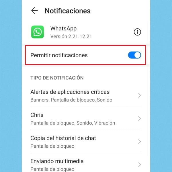 Desactivar notificaciones de WhatsApp para desactivar la cuenta.- Blog Hola Telcel 