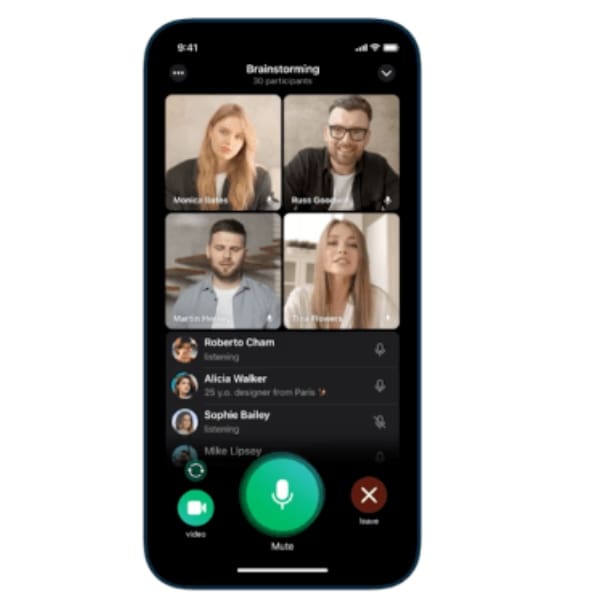 Las videollamadas grupales de Telegram se realizan desde los chats de voz.- Blog Hola Telcel 