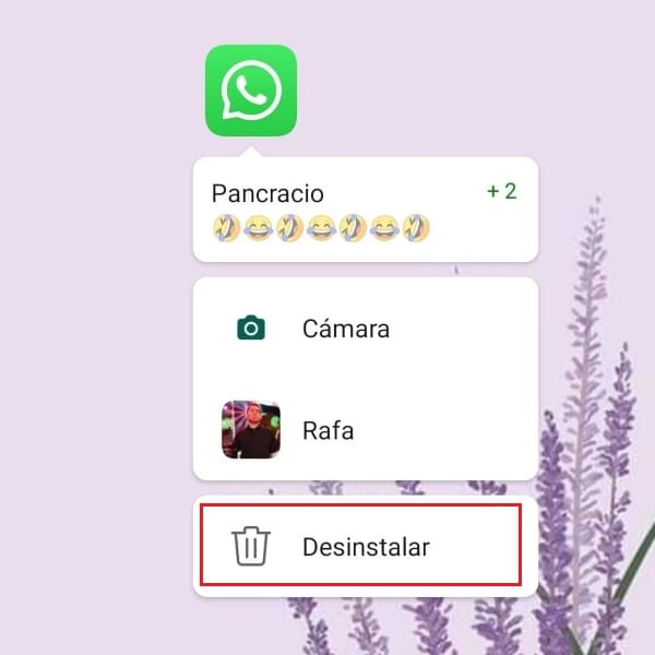 Elimina o desinstalar WhatsApp desde el menú principal de tu teléfono.- Blog Hola Telcel 