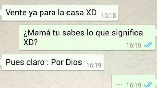 Personas que creen que el XD significa "Por Dios".- Blog Hola Telcel 