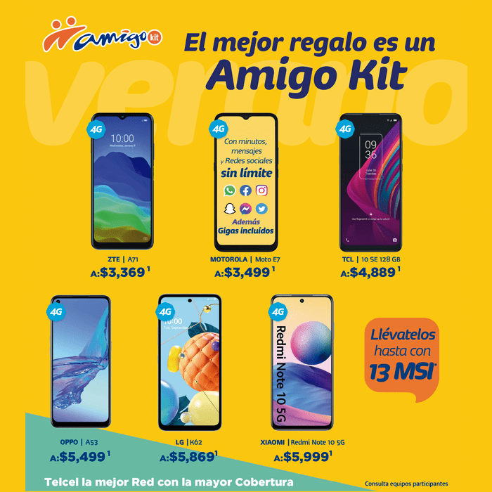 Amigo Kit quiere que estrenes una gran equipo con esta promoción Si estás en busca de un nuevo Amigo Kit para estrenar durante el verano, ¡has llegado al lugar indicado! Vigencia al 11 de agosto de 2021.- Blog Hola Telcel