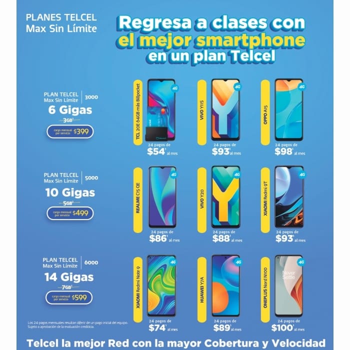 La idea de regresar a la escuela estrenando un grandioso smartphone es posible con un Plan Telcel Max Sin Límite. Vigencia al 01 de septiembre de 2021.- Blog Hola Telcel