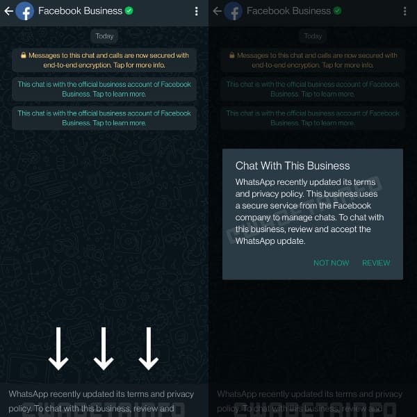 De no aceptar las nuevas políticas de WhatsApp, los usuarios no podrán chatear con empresas de Facebook.- Blog Hola Telcel 