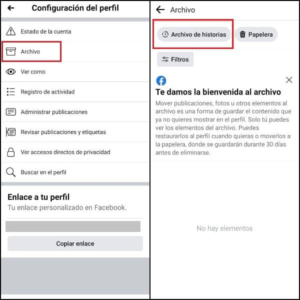 Para saber quién espía tus historias de Facebook tienes que dirigirte a Archivo de historias.- Blog Hola Telcel 