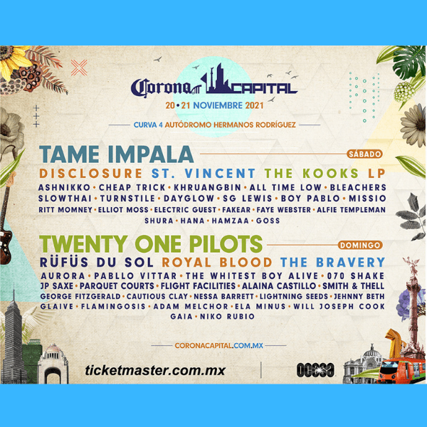 Artistas que estarán presentes en el Corona Capital 2021 - Blog Hola Telcel