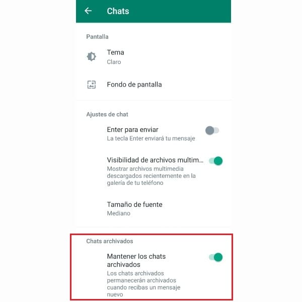 Cómo ocultar la carpeta de chats archivados desde WhatsApp.- Blog Hola Telcel 