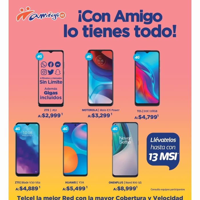 Si estás en busca de un nuevo equipo y a un súper precio, ¡llegaste al lugar correcto! Déjate consentir por Amigo Kit. Vigencia al 06 de octubre de 2021.- Blog Hola Telcel