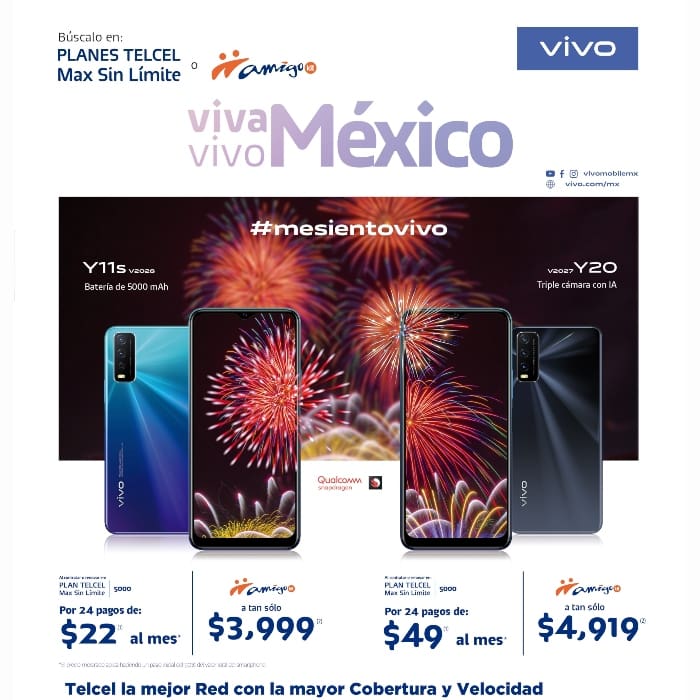 Estrena un nuevo Vivo Y11s o Vivo Y20 con Telcel a un increíble precio. ¡Solo aprovecha esta promoción válida hasta el 29 de septiembre de 2021!- Blog Hola Telcel