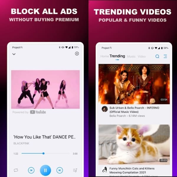 Pure Tuber Player- Block All Ads for Video de Google Play te permite ver videos de YouTube sin ningún anuncio o costo adicional.- Blog Hola Telcel 