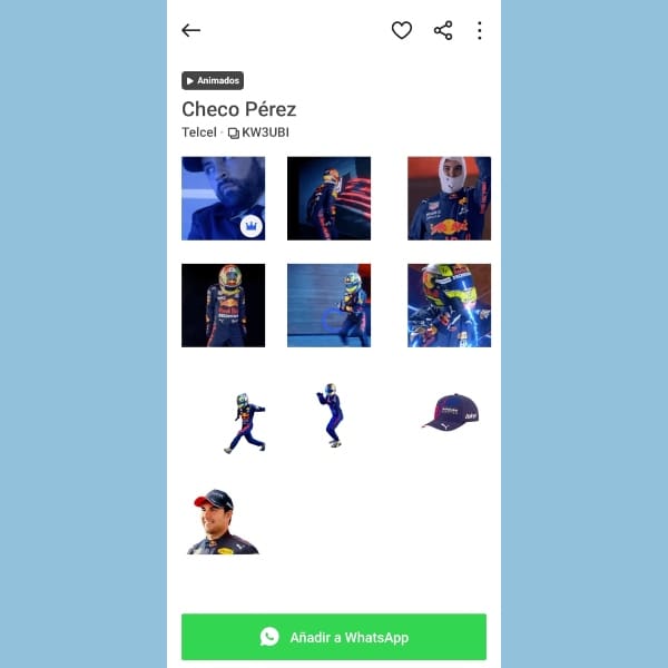 Descarga los stickers de Checo Pérez desde Sticker.ly para WhatsApp.- Blog Hola Telcel