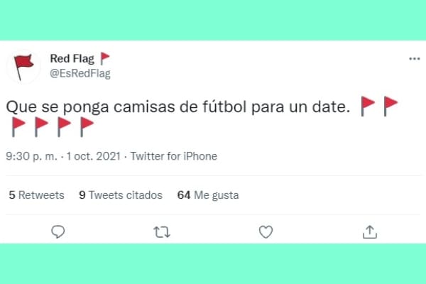 Que se ponga camisas de futbol para un date bandera roja meme.- Blog Hola Telcel 