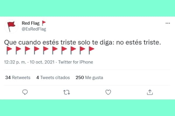 Que te diga que no estés triste bandera roja meme.- Blog Hola Telcel 