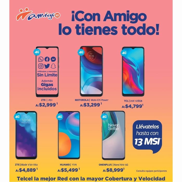 La combinación perfecta entre un buen equipo, tecnología y un precio accesible la encuentras en Amigo Kit y Telcel. Vigencia al 13 de octubre de 2021.- Blog Hola Telcel