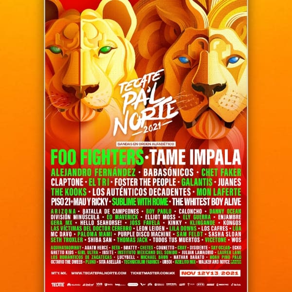 Cartel completo de artistas invitados para el Tecate Pa'l Norte 2021.- Blog Hola Telcel 