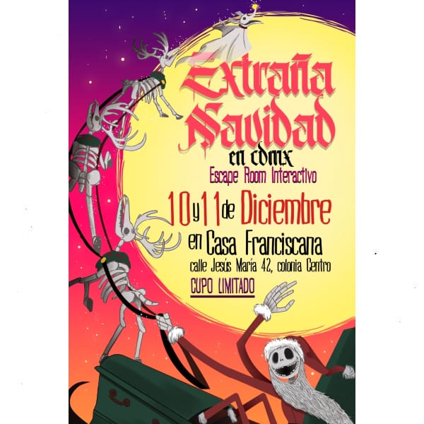 Tim Burton festival de Navidad en el Centro de la CDMX